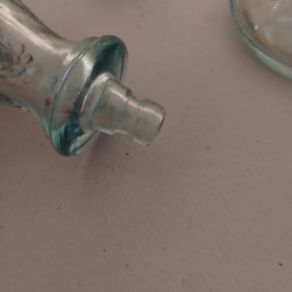 Mod Dep vintage blue aqua decanter bottle grappe design - Picture 5 of 9